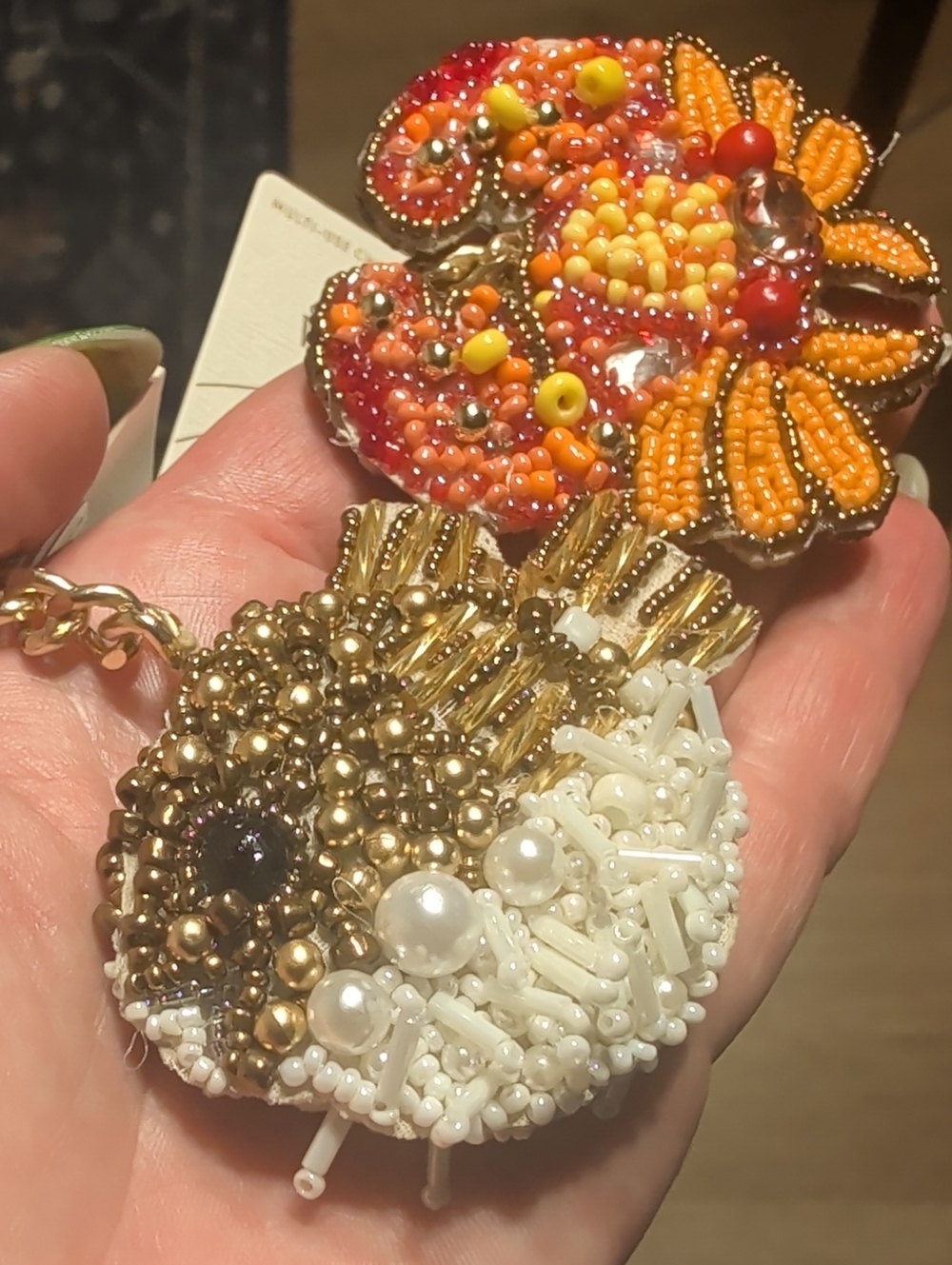 Hand Beaded Bag Charm Lot; 10pcs From World Market - Picture 15 of 16